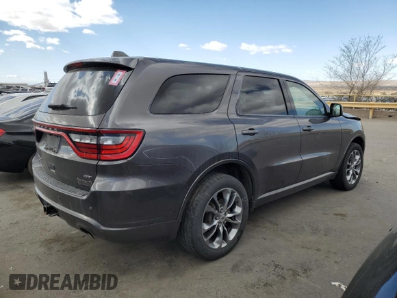 2020 Dodge Durango GT Plus with VIN 1C4RDJDG4LC123411, listed as a Copart auction lot 47147375 with 127,186 mi miles and Salvage title. Bid and sale history available at DreamBid. Image 3.