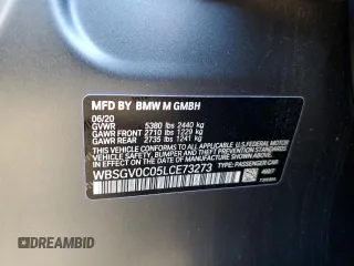 2020 BMW M8 Competition z VIN WBSGV0C05LCE73273, wystawiony jako Copart lot #70400342 z przebiegiem Nie podano mil oraz . Historia ofert i sprzedaży dostępna na DreamBid. Obrazek 13.