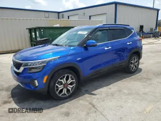 2021 Kia Seltos SX with VIN KNDETCA26M7152750, listed as a Copart auction lot 57296645 with 22,898 mi miles and Salvage title. Bid and sale history available at DreamBid. Image 1.
