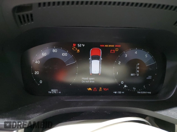 2020 Volvo XC60 Inscription with VIN YV4A22RL0L1549281, listed as a Copart auction lot 44229645 with 80,221 mi miles and Salvage title. Bid and sale history available at DreamBid. Image 9.