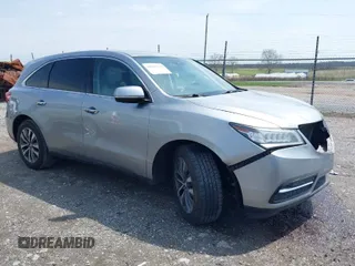 2016 Acura MDX w/Tech with VIN 5FRYD4H47GB039491, listed as a IAAI auction lot 42025711 with 124,491 mi miles. Bid and sale history available at carsss.com. Image 1.