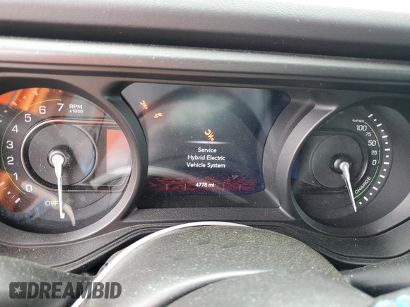 2025 Jeep Wrangler Rubicon with VIN 1C4RJXR61SW513701, listed as a Copart auction lot 59692735 with 4,778 mi miles and Salvage title. Bid and sale history available at DreamBid. Image 9.
