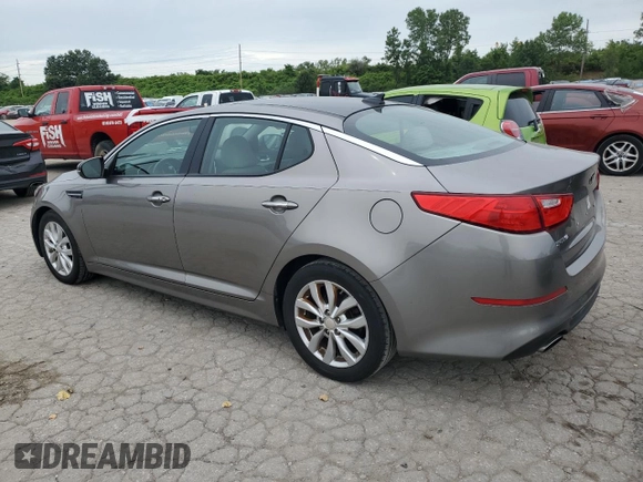 2015 Kia Optima EX with VIN 5XXGN4A75FG455808, listed as a Copart auction lot 60848114 with 130,643 mi miles and Salvage Title. Bid and sale history available at carsss.com. Image 2.