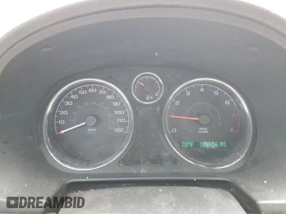 2010 Chevrolet Cobalt 2LT with VIN 1G1AF5F58A7169736, listed as a Copart auction lot 55512255 with 189,656 mi miles and Salvage Title. Bid and sale history available at DreamBid. Image 9.