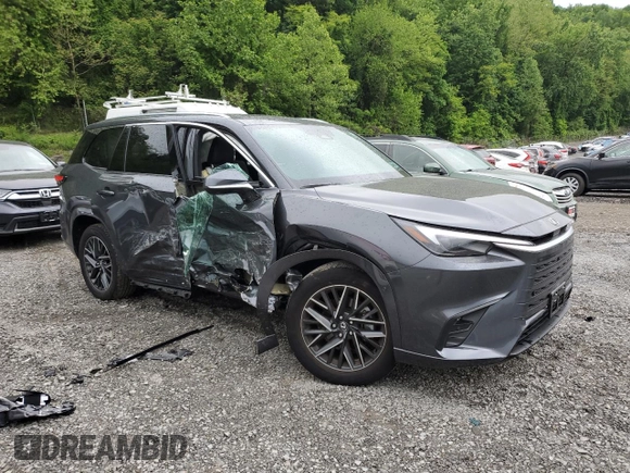 2024 Lexus TX 350 with VIN 5TDAAAB68RS020029, listed as a Copart auction lot 57806925 with 4,209 mi miles and Salvage title. Bid and sale history available at DreamBid. Image 4.