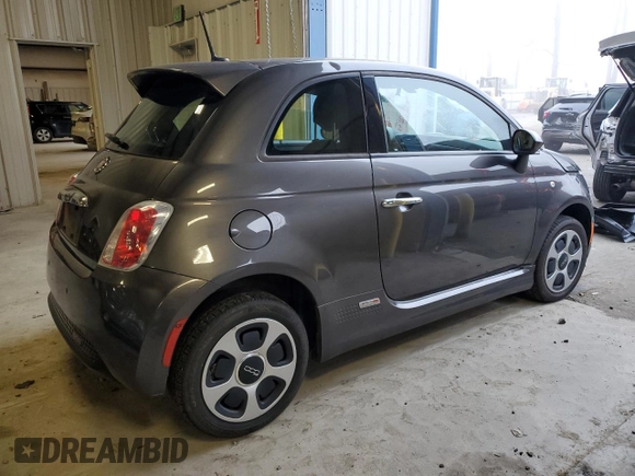 2015 FIAT 500e with VIN 3C3CFFGE6FT681555, listed as a Copart auction lot 88475495 with 36,254 mi miles and Salvage Title. Bid and sale history available at carsss.com. Image 3.