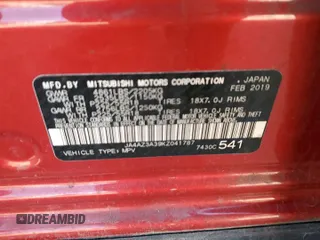 2019 Mitsubishi Outlander ES with VIN JA4AZ3A39KZ041787, listed as a Copart auction lot 62898365 with 66,717 mi miles and Clean title. Bid and sale history available at DreamBid. Image 13.