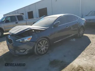 2014 Kia Cadenza Premium with VIN KNALN4D70E5144622, listed as a Copart auction lot 82296494 with 150,352 mi miles and Salvage Title. Bid and sale history available at carsss.com. Image 1.