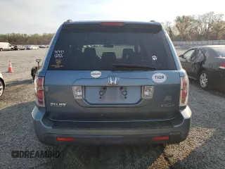 2007 Honda Pilot EX-L with VIN 2HKYF18567H534074, listed as a Copart auction lot 50892625 with 246,702 mi miles and Salvage Title. Bid and sale history available at carsss.com. Image 6.