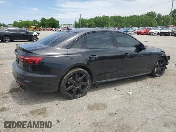 2023 Audi S4 Premium Plus z VIN WAUB4AF49PA010329, wystawiony jako Copart lot #57751685 z przebiegiem 26 608 mil mil oraz Szkoda całkowita • Salvage title. Historia ofert i sprzedaży dostępna na DreamBid. Obrazek 3.