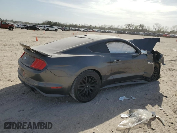 2020 Ford Mustang GT with VIN 1FA6P8CF5L5118160, listed as a Copart auction lot 48400465 with 0 mi miles and Salvage Title. Bid and sale history available at carsss.com. Image 3.