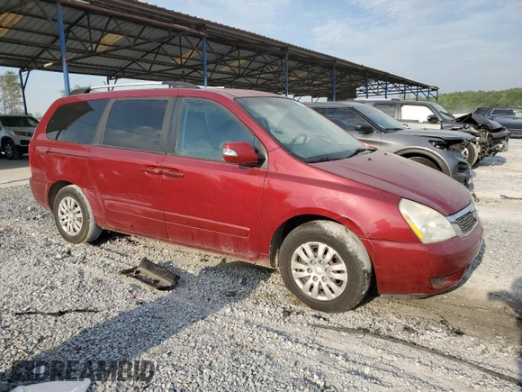 2012 Kia Sedona LX with VIN KNDMG4C72C6432927, listed as a Copart auction lot 53354785 with 280,798 mi miles and Clean Title. Bid and sale history available at carsss.com. Image 4.