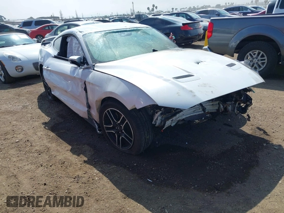 2021 Ford Mustang EcoBoost with VIN 1FA6P8TH6M5104559, listed as a IAAI auction lot 41879755 with 1 mi miles. Bid and sale history available at carsss.com. Image 1.