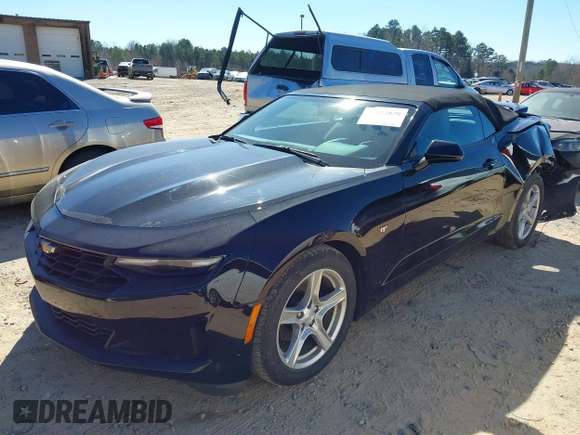 2019 Chevrolet Camaro 1LT with VIN 1G1FB3DS2K0104079, listed as a IAAI auction lot 41632830 with 63,553 mi miles. Bid and sale history available at carsss.com. Image 18.