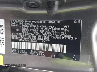 2014 Toyota Sienna LE AAS с VIN 5TDKK3DC8ES422689, выставлен на аукционе IAAI как лот 42306029 с пробегом 41 627 миль миль и . История ставок и продаж доступна на DreamBid. Изображение 9.