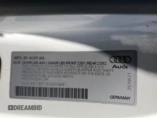 2009 Audi A5 z VIN WAUDK78T79A003887, wystawiony jako Copart lot #49848525 z przebiegiem 144 078 mil mil oraz Czysty tytuł • Clean title. Historia ofert i sprzedaży dostępna na DreamBid. Obrazek 12.