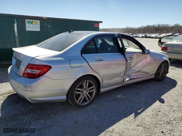 2013 Mercedes-Benz C-Class C 250 Sport with VIN WDDGF4HB6DR300403, listed as a Copart auction lot 49699205 with 130,725 mi miles and Salvage Title. Bid and sale history available at carsss.com. Image 3.
