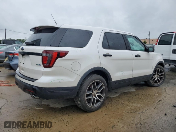 2019 Ford Explorer Sport with VIN 1FM5K8GT0KGA01993, listed as a Copart auction lot 57974275 with 54,774 mi miles and Salvage title. Bid and sale history available at DreamBid. Image 3.