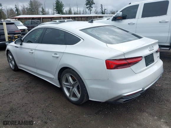 2021 Audi A5 Sportback S line Premium with VIN WAUDACF59MA053649, listed as a IAAI auction lot 41708092 with 56,936 mi miles. Bid and sale history available at carsss.com. Image 3.