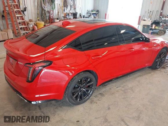 2021 Cadillac CT5 V-Series with VIN 1G6DV5RW9M0136210, listed as a IAAI auction lot 42571132 with 16,941 mi miles and . Bid and sale history available at DreamBid. Image 4.