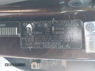 2011 Kia Forte EX with VIN KNAFU4A29B5361400, listed as a IAAI auction lot 41951264 with 131,177 mi miles. Bid and sale history available at carsss.com. Image 9.