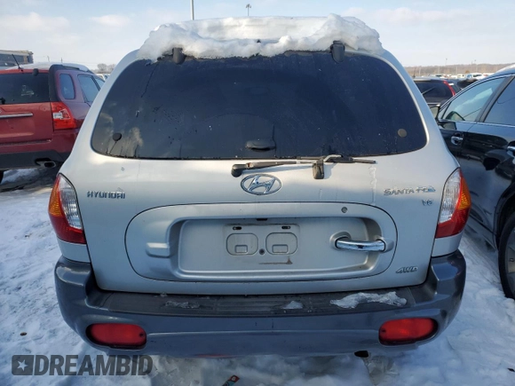 2003 Hyundai Santa Fe GLS with VIN KM8SC73D23U449633, listed as a Copart auction lot 88861775 with 181,299 mi miles and Salvage Title. Bid and sale history available at carsss.com. Image 6.