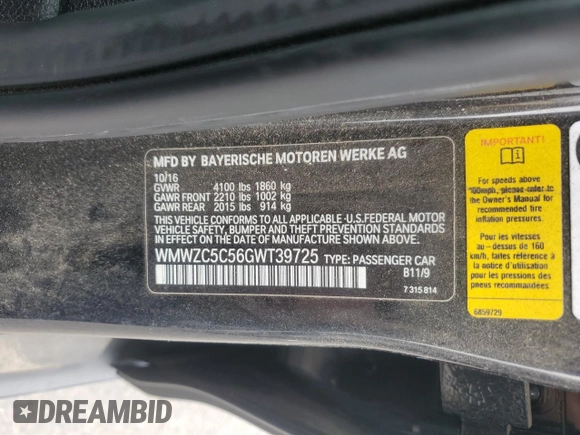 2016 MINI Countryman S с VIN WMWZC5C56GWT39725, выставлен на аукционе Copart как лот 64248495 с пробегом 51 407 миль миль и Списание • Salvage title. История ставок и продаж доступна на DreamBid. Изображение 12.