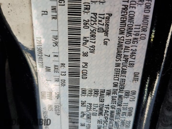 2016 Ford C-Max Energi SEL with VIN 1FADP5CU3GL100519, listed as a Copart auction lot 49751984 with 61,778 mi miles and Salvage Title. Bid and sale history available at carsss.com. Image 13.