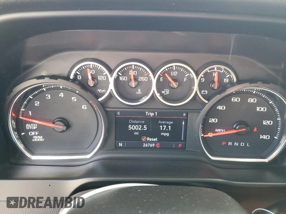 2022 Chevrolet Silverado 1500 RST with VIN 1GCPWDED5NZ142606, listed as a Copart auction lot 79077014 with 26,769 mi miles and Salvage Title. Bid and sale history available at carsss.com. Image 9.