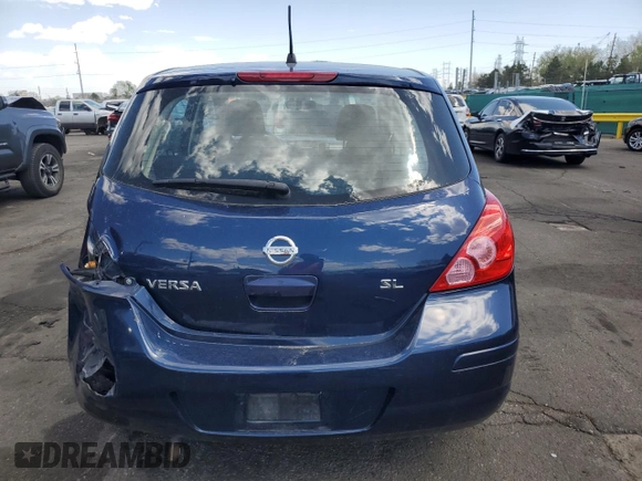 2008 Nissan Versa 1.8 S with VIN 3N1BC13E08L460256, listed as a Copart auction lot 53116335 with 163,223 mi miles and Salvage Title. Bid and sale history available at carsss.com. Image 6.