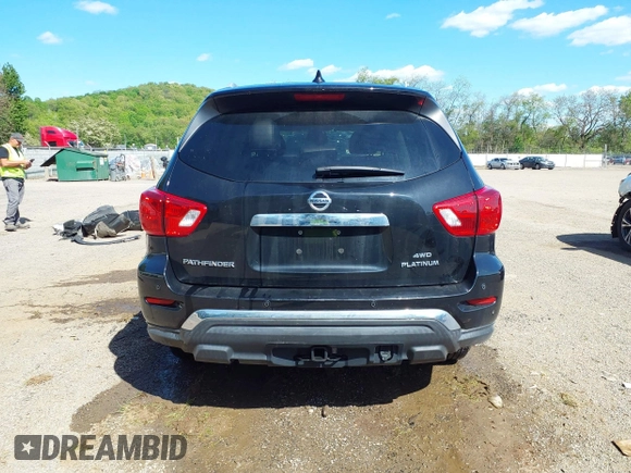 2020 Nissan Pathfinder Platinum z VIN 5N1DR2DM6LC580398, wystawiony jako IAAI lot #42224602 z przebiegiem 85 297 mil mil oraz . Historia ofert i sprzedaży dostępna na DreamBid. Obrazek 16.