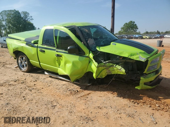 2005 Dodge 1500 SLT with VIN 1D7HA18D15S150472, listed as a Copart auction lot 53278505 with 109,457 mi miles and Salvage Title. Bid and sale history available at DreamBid. Image 4.