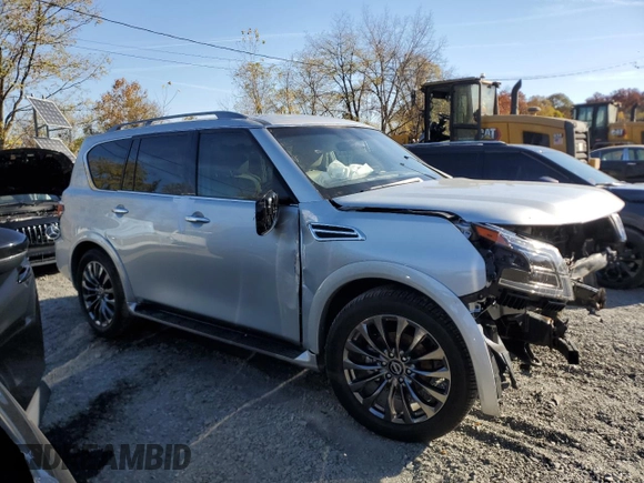 2023 Nissan Armada Platinum with VIN JN8AY2DA5P9403428, listed as a Copart auction lot 78377324 with 9,583 mi miles and Salvage Title. Bid and sale history available at carsss.com. Image 4.