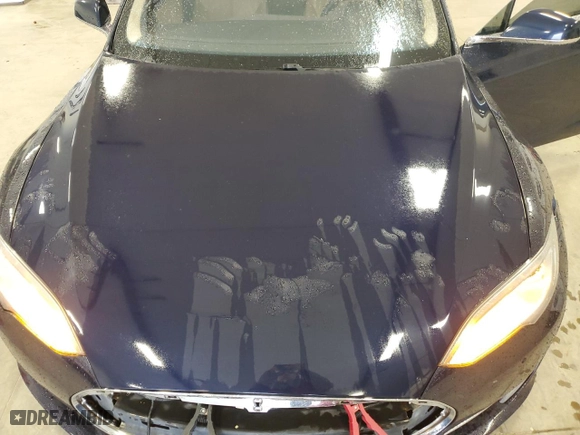 2014 Tesla Model S P85D with VIN 5YJSA1H2XEFP64240, listed as a Copart auction lot 44337455 with 107,190 mi miles and Salvage Title. Bid and sale history available at carsss.com. Image 12.