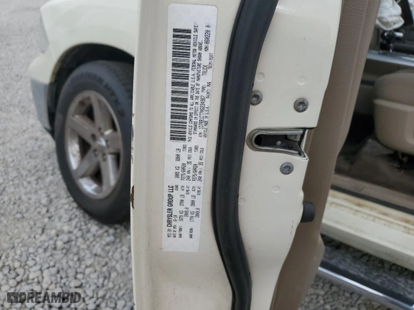 2010 Dodge Ram 1500 SLT with VIN 1D7RB1CT7AS234967, listed as a Copart auction lot 50953835 with 0 mi miles and Salvage Title. Bid and sale history available at carsss.com. Image 15.