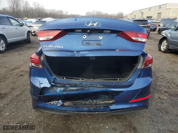 2017 Hyundai Elantra SE with VIN 5NPD84LF5HH142487, listed as a Copart auction lot 49611955 with 173,285 mi miles and Salvage Title. Bid and sale history available at carsss.com. Image 6.