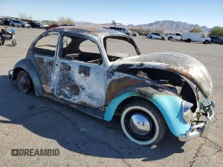 1961 Volkswagen Beetle with VIN 3538112, listed as a Copart auction lot 76119704 with Not Provided miles and Non Repairable. Bid and sale history available at DreamBid. Image 4.