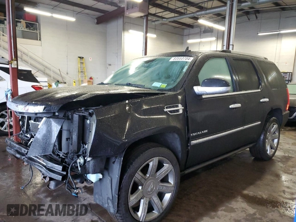 2013 Cadillac Escalade Platinum Edition with VIN 1GYS4DEF3DR360344, listed as a Copart auction lot 83553704 with 123,283 mi miles and Salvage Title. Bid and sale history available at carsss.com. Image 1.