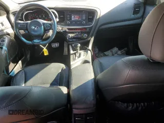 2015 Kia Optima SX Turbo with VIN 5XXGR4A60FG445912, listed as a Copart auction lot 79620894 with 77,354 mi miles and Salvage Title. Bid and sale history available at carsss.com. Image 8.