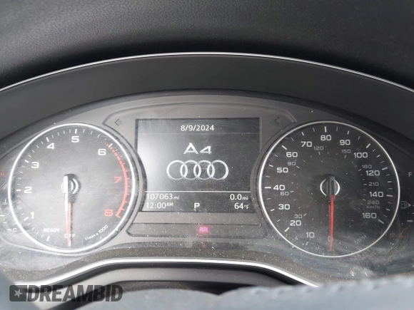 2018 Audi A4 Premium with VIN WAUKMAF42JA146373, listed as a IAAI auction lot 41276588 with 107,063 mi miles. Bid and sale history available at carsss.com. Image 7.
