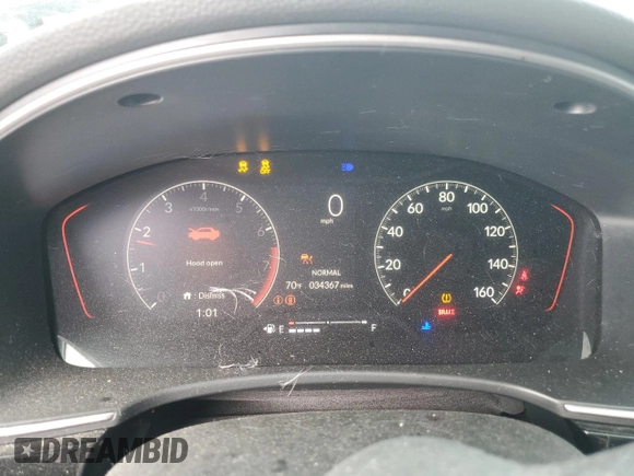 2022 Honda Civic Si with VIN 2HGFE1E55NH473130, listed as a Copart auction lot 46114755 with 34,367 mi miles and Salvage Title. Bid and sale history available at DreamBid. Image 9.
