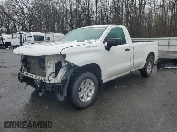 2021 Chevrolet Silverado 1500 Work Truck with VIN 3GCNWAEF5MG343296, listed as a Copart auction lot 45203685 with 56,207 mi miles and Non Repairable. Bid and sale history available at carsss.com. Image 1.