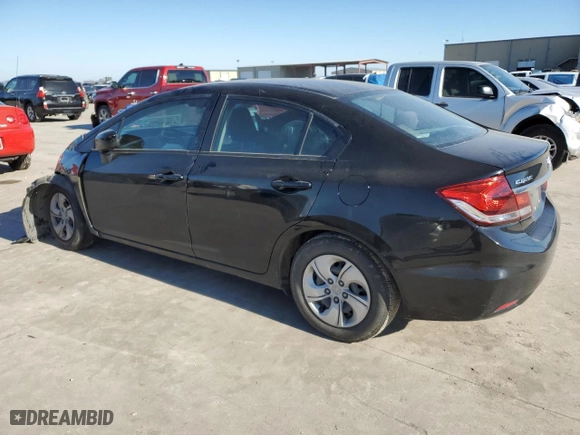 2015 Honda Civic Sedan LX with VIN 2HGFB2F52FH545173, listed as a Copart auction lot 86155844 with 0 mi miles and Salvage Title. Bid and sale history available at carsss.com. Image 2.