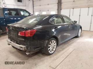 2009 Lexus IS with VIN JTHCK262395035562, listed as a IAAI auction lot 41791619 with 215,076 mi miles. Bid and sale history available at carsss.com. Image 4.