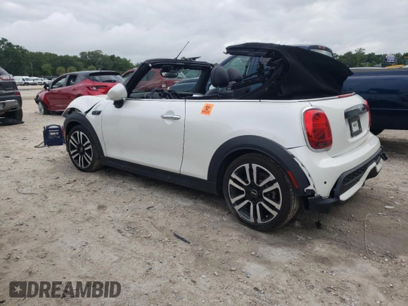2023 MINI Convertible Cooper S z VIN WMW43DL01P3R28109, wystawiony jako Copart lot #58678604 z przebiegiem 3 682 mil mil oraz Szkoda całkowita • Salvage title. Historia ofert i sprzedaży dostępna na DreamBid. Obrazek 2.
