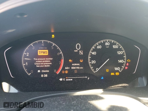 2025 Honda Civic Sport with VIN 2HGFE2F54SH519305, listed as a Copart auction lot 54912895 with 6,146 mi miles and Salvage title. Bid and sale history available at DreamBid. Image 9.