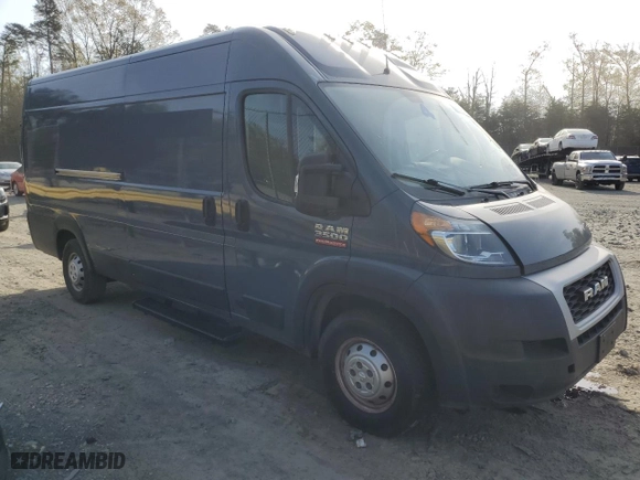 2019 Ram ProMaster Cargo Van with VIN 3C6URVJG8KE555280, listed as a Copart auction lot 53604735 with 65,302 mi miles and Clean Title. Bid and sale history available at carsss.com. Image 4.