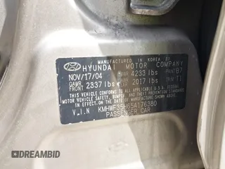 2005 Hyundai Sonata GLS with VIN KMHWF35H65A176380, listed as a IAAI auction lot 41940947 with 84,706 mi miles. Bid and sale history available at carsss.com. Image 9.