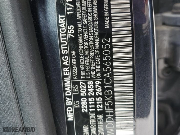 2012 Mercedes-Benz E-Class E 350 Luxury with VIN WDDHF5KB1CA565052, listed as a Copart auction lot 47749595 with 229,564 mi miles and Salvage Title. Bid and sale history available at carsss.com. Image 12.