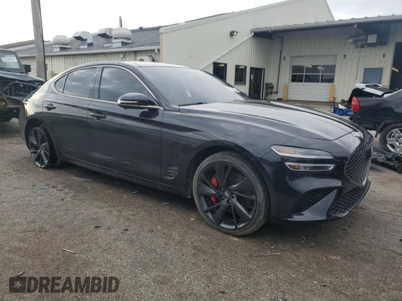 2022 Genesis G70 3.3T z VIN KMTG54TE5NU102507, wystawiony jako Copart lot #43708805 z przebiegiem 25 474 mil mil oraz Szkoda całkowita • Salvage title. Historia ofert i sprzedaży dostępna na DreamBid. Obrazek 4.